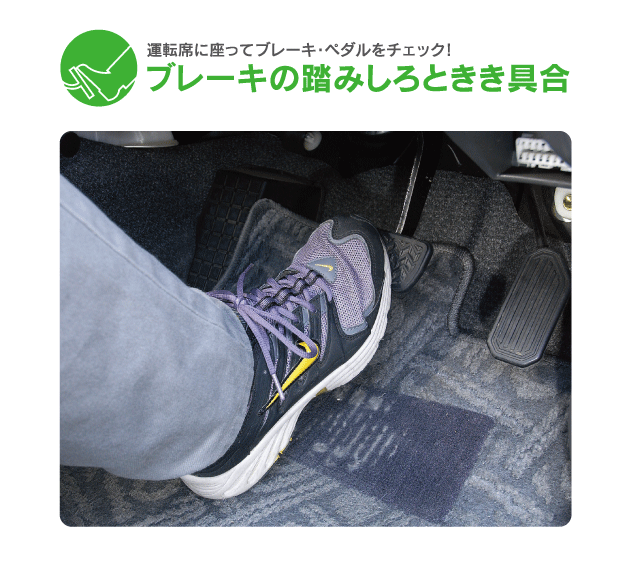 ブレーキの踏みしろときき具合